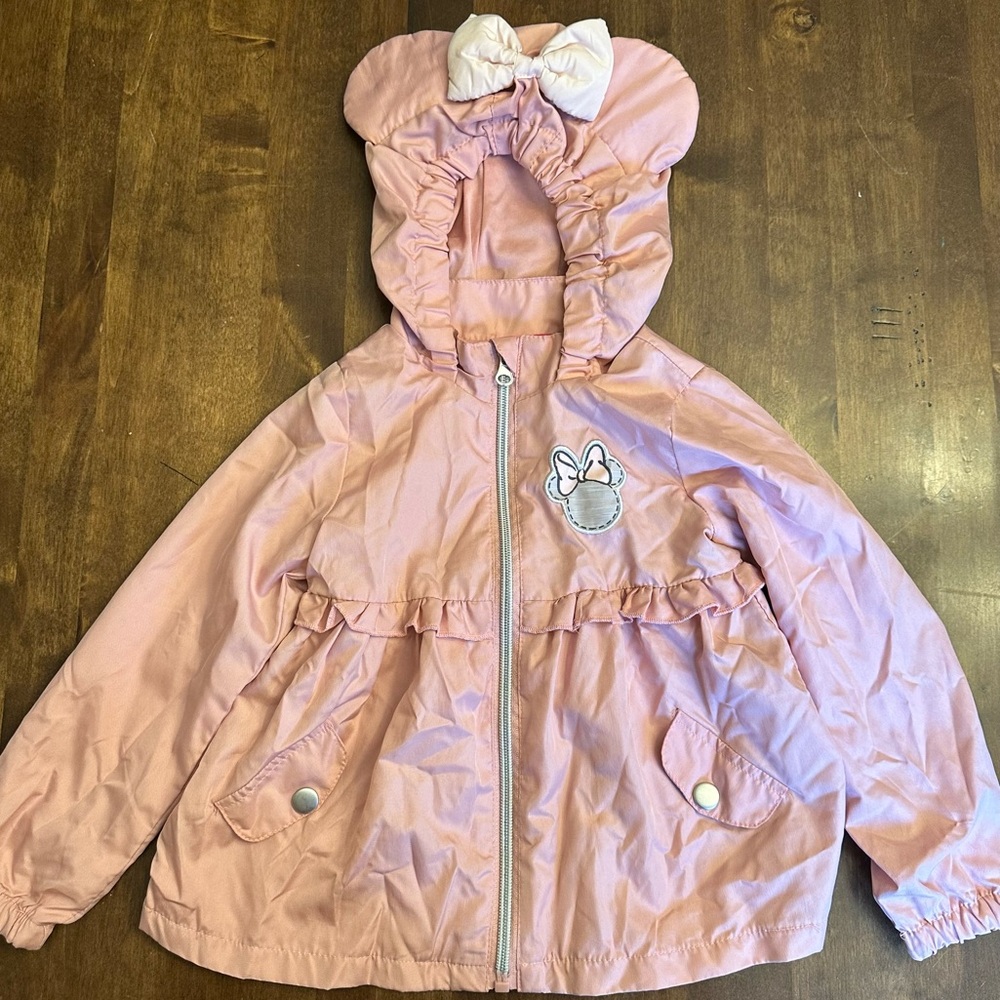 Disney Minnie Mouse Girls‎ Toddler 4T Lightweight Jacket Pink Disneyland World